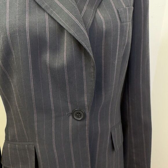 Anne Klein New York Executive Collection Pinstripe One Button Jacket Size 8P‎ - Picture 6 of 15